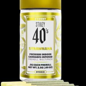 Special Offer:
STIIIZY Live Resin Kief Infused Strawnana - Pre-Roll 5 Pack - (2.5g)