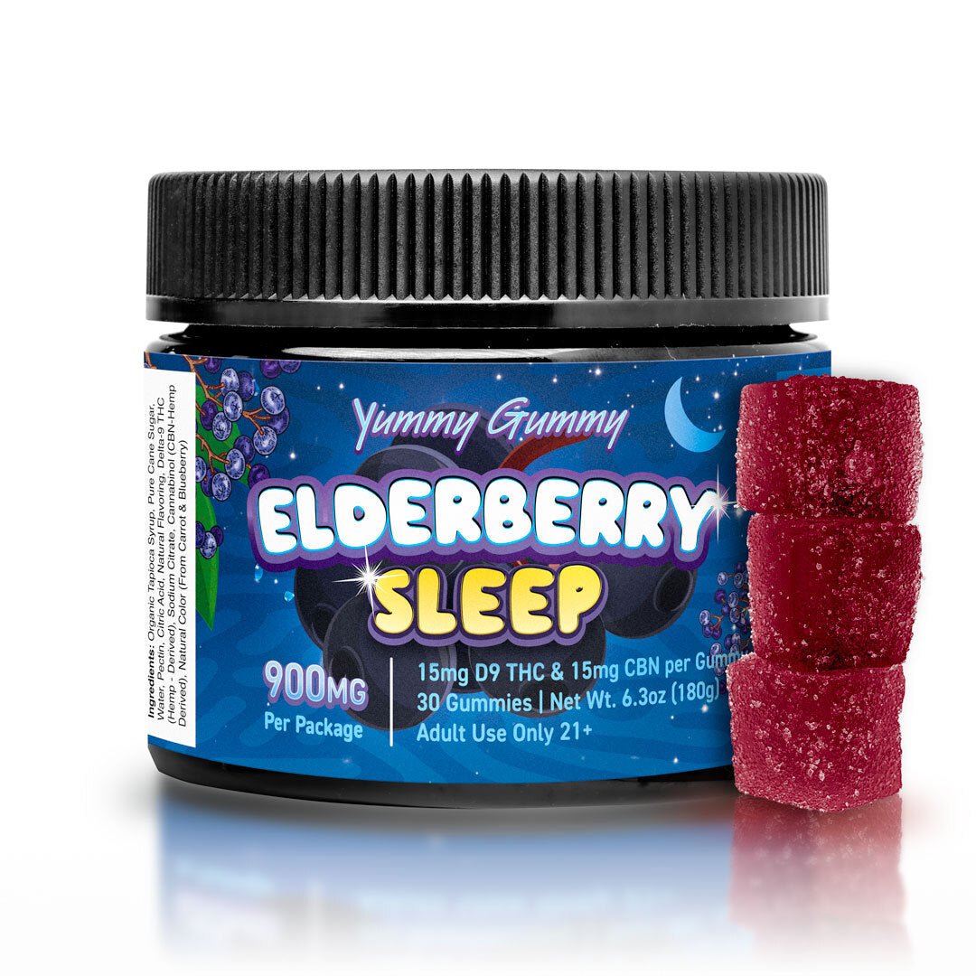 900MG Yummy Gummy D9 | Flavor: Mango | Peach | Strawberry | Sour Apple | Elderberry Sleep - Image 4